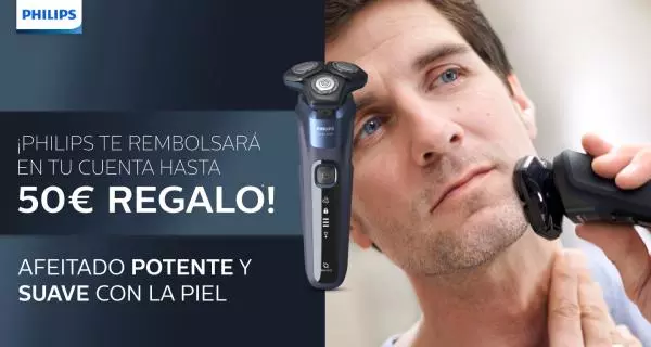 Consigue hasta 50€ de reembolso por la compra de tu afeitadora Philips