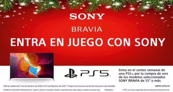 Consigue la posibilidad de participar en el sorteo de una Playstation 5 por la compra de tu televisor Bravia de Sony