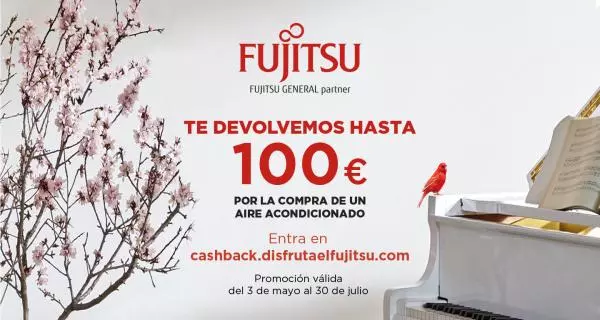 Consigue un reembolso de hasta 100 euros por la compra de tu Aire Acondicionado Fujitsu