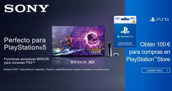 Consigue 100 euros de compra en Playstation Store por la compra de tu televisor Bravia XR Sony