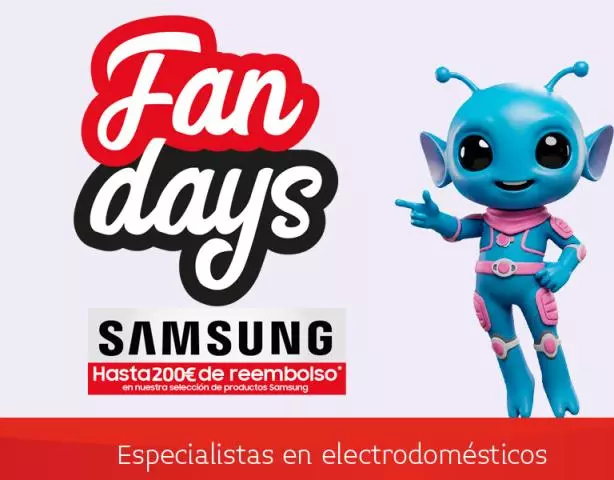 Compra tu nuevo producto en los Fan Days de Samsung