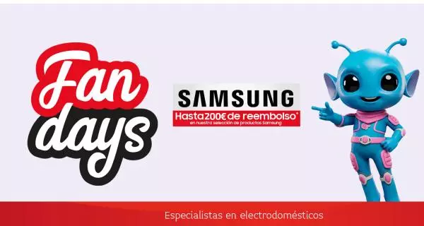 Compra tu nuevo producto en los Fan Days de Samsung