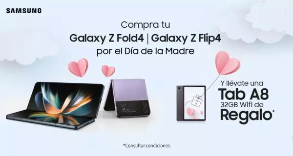 Con la compra de tu Galaxy Z Fold4 | Z Flip4 conseguirás una Tab A8 de regalo por el Día de la Madre