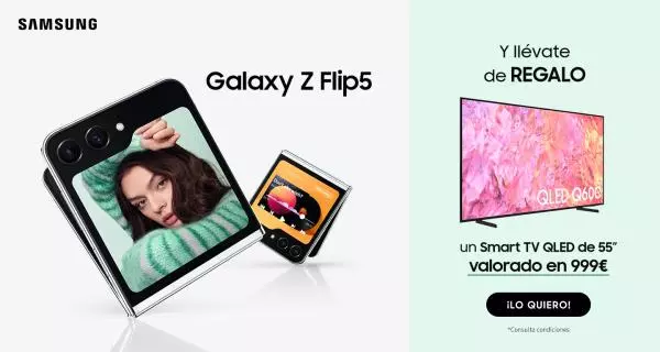 Compra tu Galaxy Z Flip5 y llévate una Smart TV QLED 55” de regalo