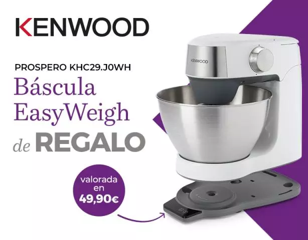 Consigue una báscula de cocina de regalo por la compra de tu robot de cocina Kenwood
