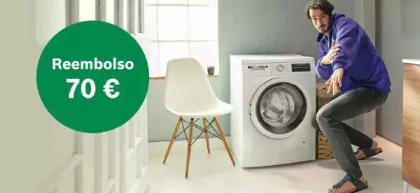 Consigue 70€ de reembolso por la compra de tu lavadora Bosch WUU28T61ES