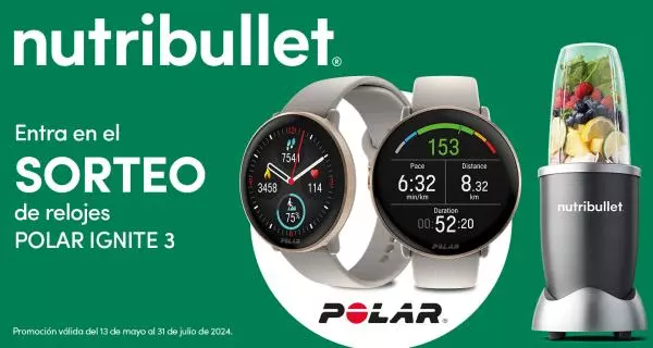 Consigue un reloj Polar con los sorteos de Nutribullet