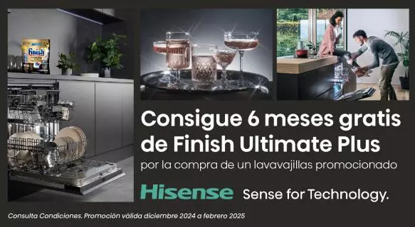  Con la compra de un lavavajillas, consigue 6 meses gratis de Finish