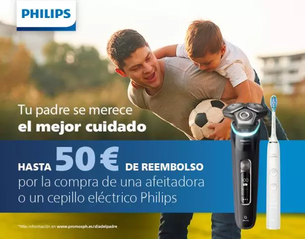 Consigue hasta 50€ de reembolso por la compra de una afeitadora o cepillo eléctrico