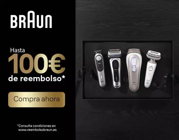 Gana un reembolso de hasta 100€ comprando uno de los productos que entran en la promoción de Braun cuidado personal