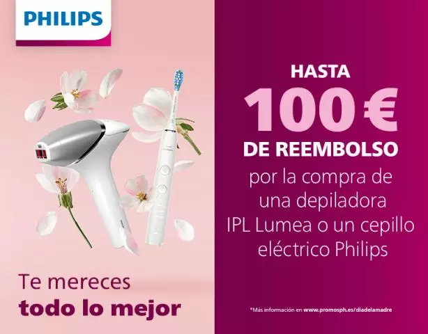 Consigue hasta 100€ de reembolso por la compra de depiladoras y cepillos eléctricos