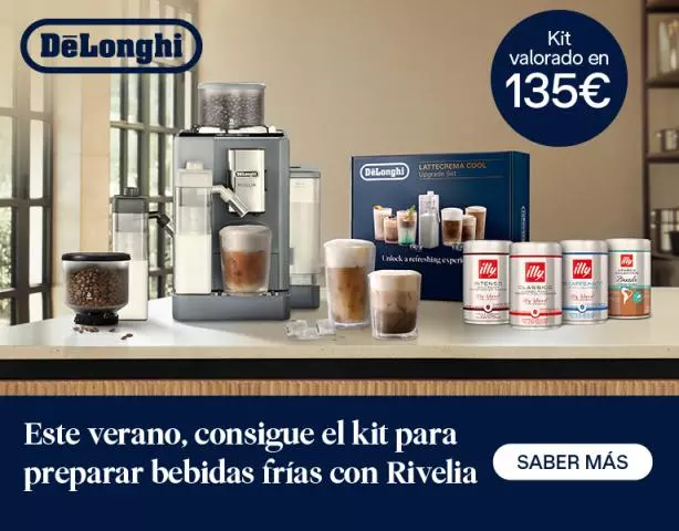 Te regalamos un kit de bebidas frías con De´Longhi Rivelia