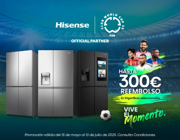 Hasta 300€ de reembolso en frigoríficos Hisense