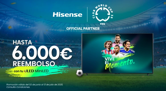 Hasta 6.000€ de reembolso en  Hisense