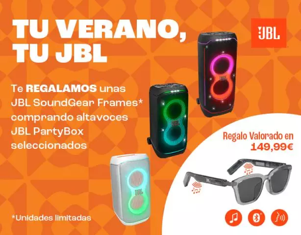 Hazte con tu JBL y recibe gratis unas gafas Soundgear Frames