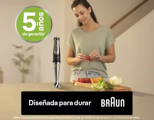 Braun amplía 5 años de garantía en Minipimers