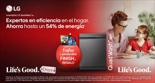Hasta 1 año de Finish gratis con la compra de un lavavajillas