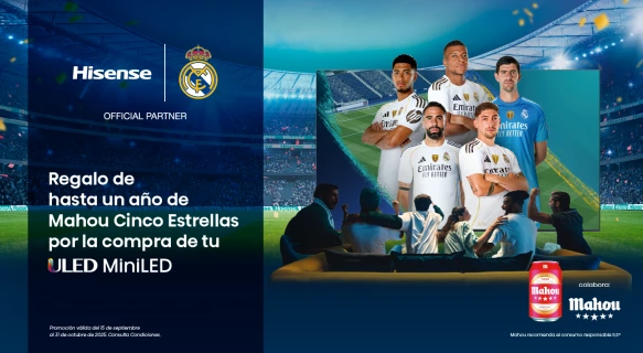 Hasta un año de regalo de Mahou Cinco Estrellas por la compra de tu ULED Mini LED