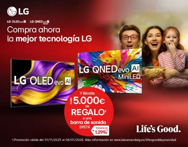 Consigue hasta 5.000€ de regalo del 1 de noviembre al 6 de enero de 2026
