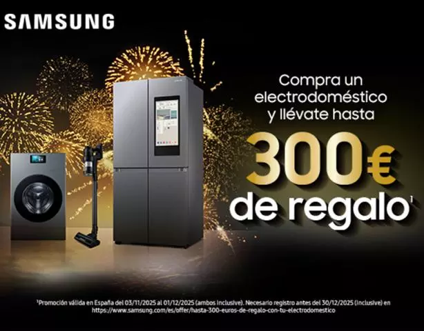 Samsung te devuelve hasta 300 € por la compra de tus electrodomésticos