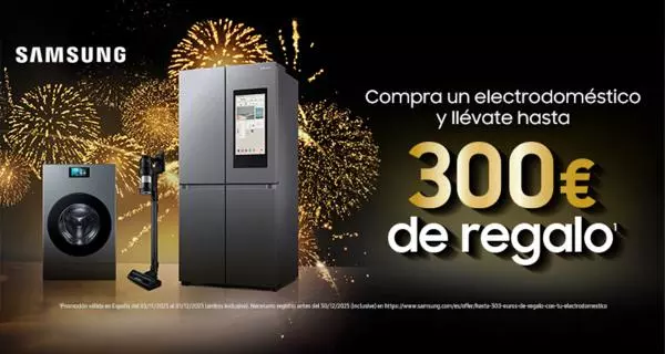 Samsung te devuelve hasta 300 € por la compra de tus electrodomésticos