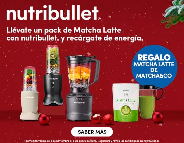 Compra tu Nutribullet y recibe un Matcha Latte de regalo