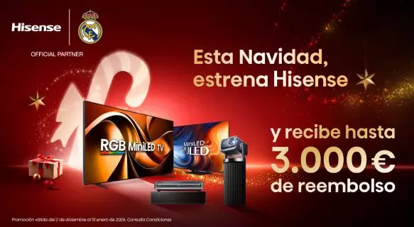Consigue hasta 3.000 € de reembolso al comprar tu TV Hisense