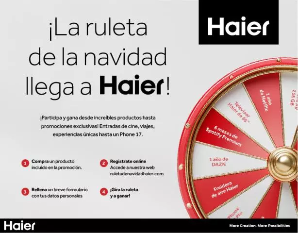 Con tu aire acondicionado Haier, premio seguro en la Ruleta de Navidad