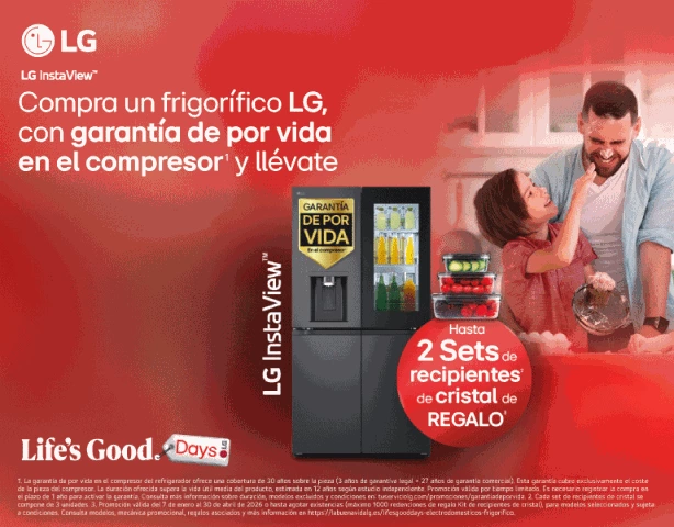 LG te regala kits de recipientes de cristal con tu frigorífico