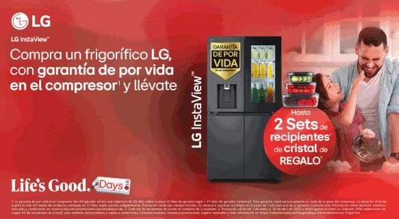 LG te regala kits de recipientes de cristal con tu frigorífico
