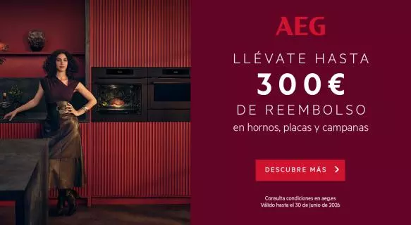 Ahorra hasta 300€ con el Cashback de AEG en electrodomésticos de cocción
