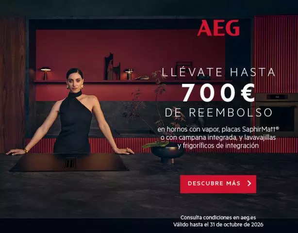 Promoción Cocción Premium AEG: Llévate hasta 700€ en Tien21