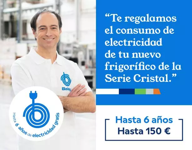 Llévate hasta 150€ de reembolso con tu frigorífico Balay Serie Cristal