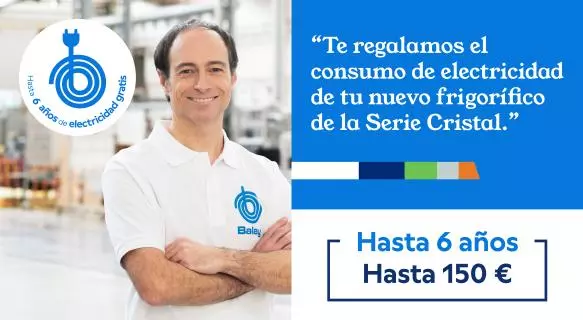 Llévate hasta 150€ de reembolso con tu frigorífico Balay Serie Cristal