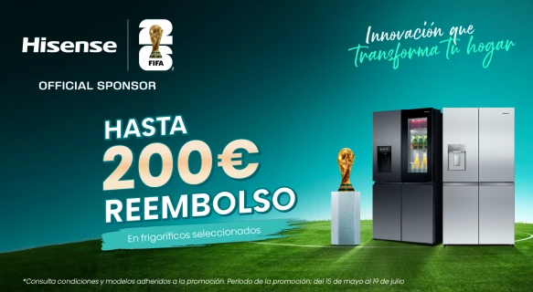 Reembolso de hasta 200€ por la compra de tu frigorífico Hisense