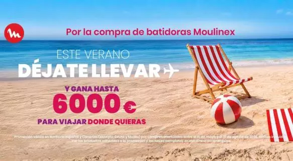 Gana un viaje de 6.000€ con tu nueva batidora Moulinex
