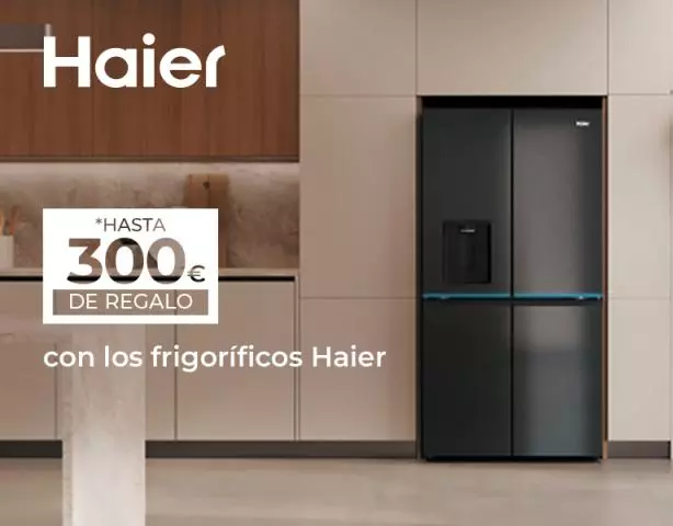 Llévate hasta 300€ de regalo con los frigoríficos Haier