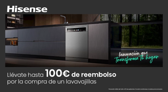 Tu lavavajillas Hisense viene con regalo: ¡hasta 100€ de reembolso!