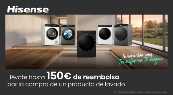 Tu lavado Hisense viene con premio: hasta 150€ de reembolso