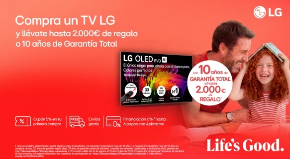 Renueva tu salón con LG y llévate un reembolso de hasta 2.000€