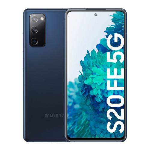 Samsung Smartphone Galaxy s20 fe con pantalla infinityo fhd+ de 65 pulgadas 6 gb ram y 128 memoria interna ampliable batería 4500 mah carga azul version es 6.5 movil 6gb 128gb ds 4g 990 ip68 6128gb 865 6gb128gb