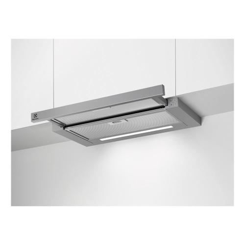 Campana Electrolux Lfp616x inox 60cm 3 niveles de potencia 600 m3h clase 60 velocidades extractora 440 control botones luces led filtro 59.80