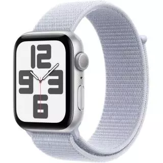 Apple Watch Se 2024 Gps 44mm Caja De Aluminio Plateado Con Correa Deportiva Azul Nube