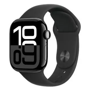 Apple Watch Series 10 GPS 46mm Aluminio Negro Azabache con correa Deportiva Negra S/M