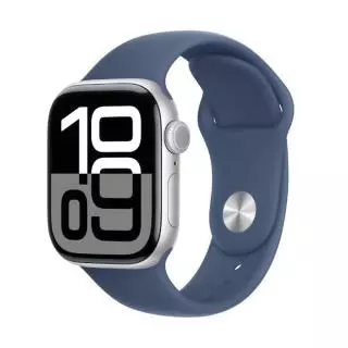 Apple MWWA3QL/A SERIES 10 (GPS) - CAJA DE ALUMINIO PLATA DE 42 MM - CORREA DEPORTIVA AZUL DENIM - TALLA M/L