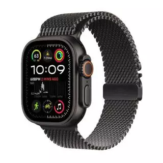 Apple MX4E3TY/A APPLE WATCH ULTRA 2 (GPS + CELLULAR) - CAJA DE TITANIO NEGRO 49 MM - PULSERA MILANESE LOOP EN TITANIO NEGRO - TALLA S