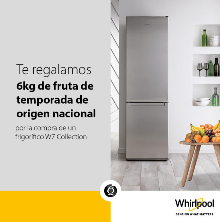 Consigue una caja de fruta de 6 kg por la compra de tu frigorífico Whirlpool