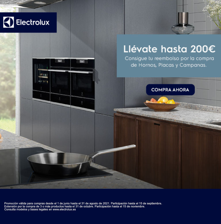 Consigue hasta 200 euros de reembolso por la compra de tu electrodoméstico de cocina Electrolux