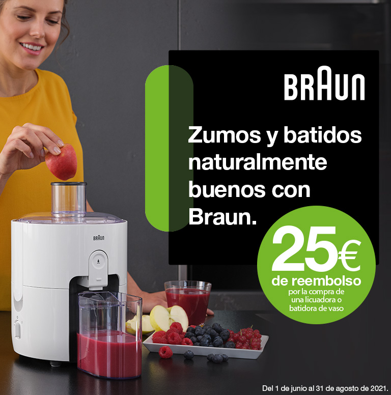 Consigue 25 euros de reembolso por la compra de tu batidora de vaso o licuadora Braun