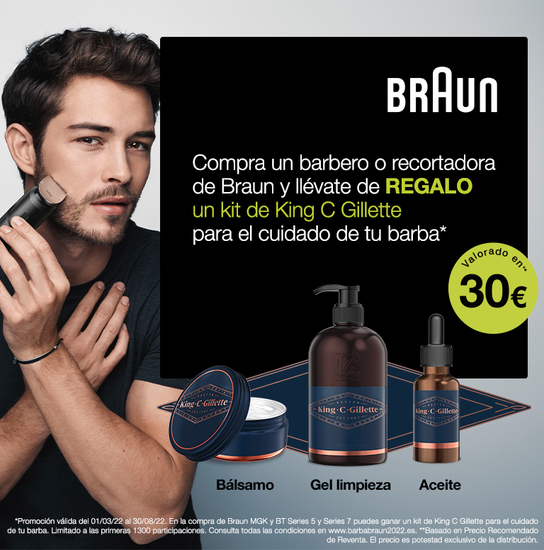 Consigue un Kit de cuidado para la barba de regalo por la compra de tu Afeitadora Braun
